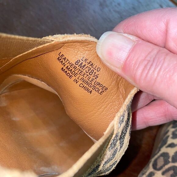 LUCKY BRAND Fallo Womens Suede Slip On Ankle Boots In Cheetah size 8 - Picture 15 of 15